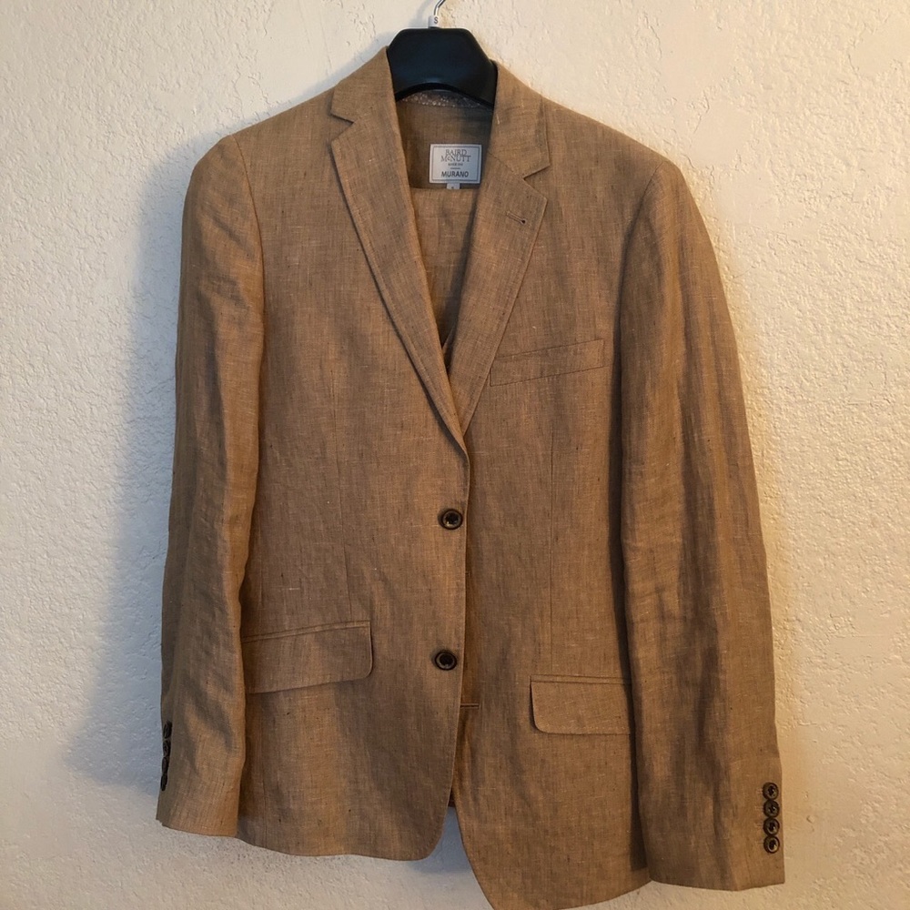 Baird Mcnutt Mens 3 Piece Linen Suit 36